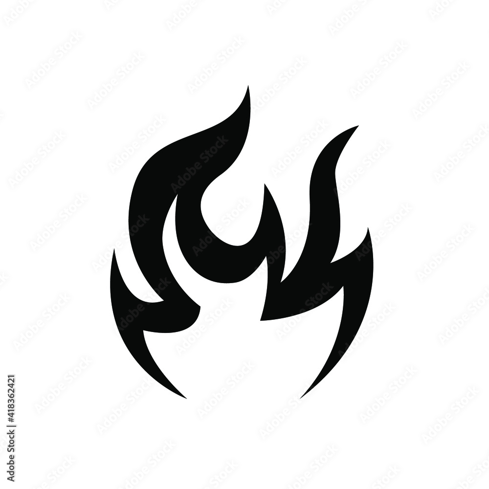 Fire line illustration. Black and white graphics. Element for logo Fire line illustration. Black and white graphics. Element for logo