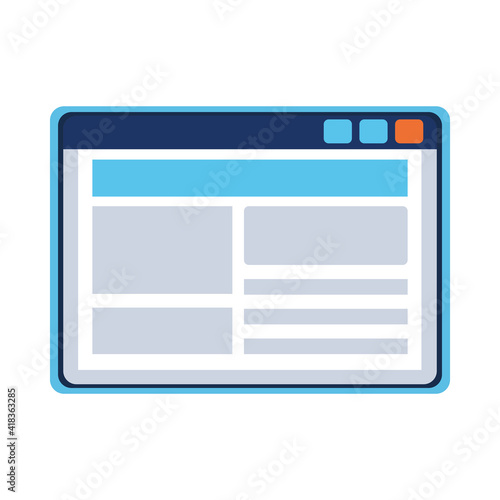 template webpage window isolated icon