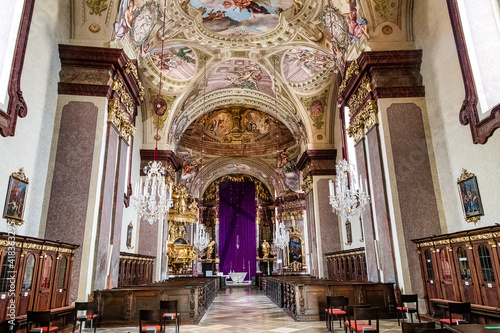 Interior View of Maria Taferl basilica in Nibelungengau, Lower Austria photo