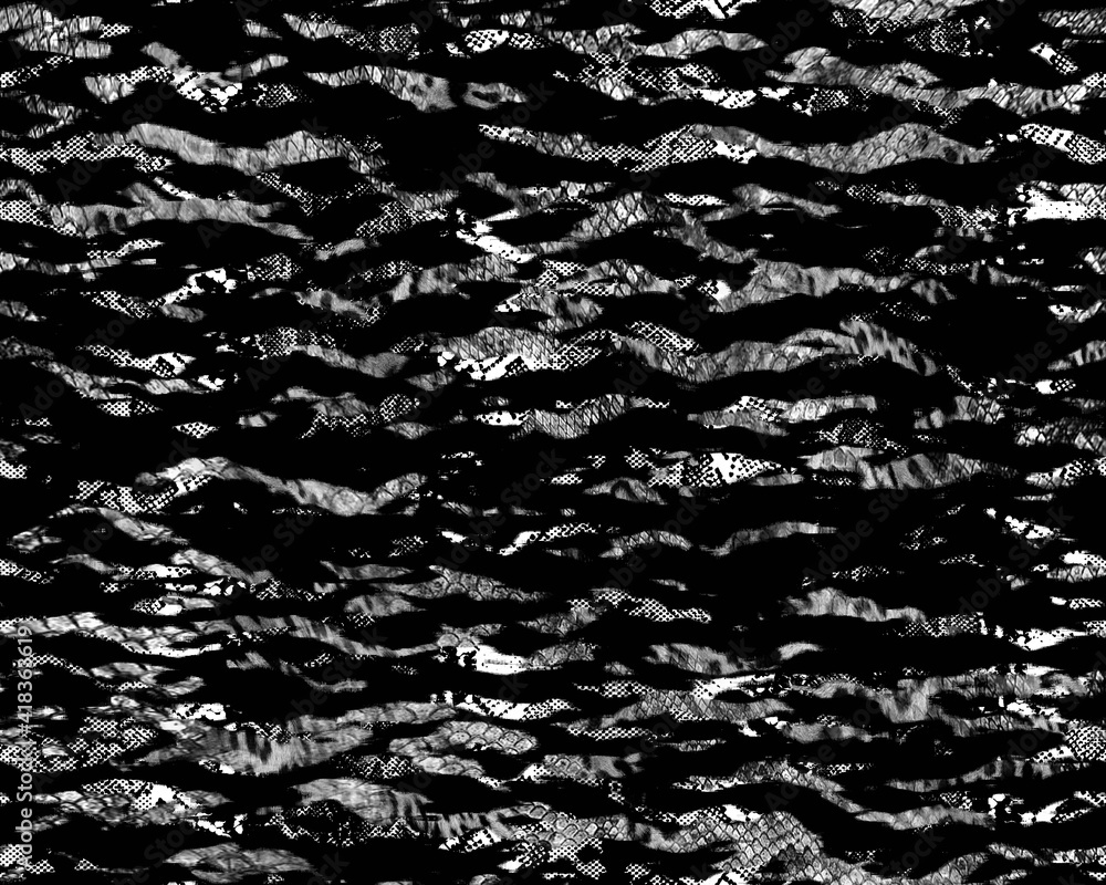 Obraz premium Seamless brush effets animal prints, leopard, zebra, tiger texture