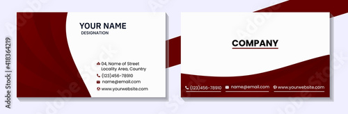 Simple and Clean gradient Red and White Business Card Template for businesses like food, airlines, transport, shoe industry