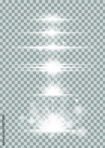 Abstract lines with glow light effect on transparent background. Special lens flash light effect.Color forces lights vector illustration.