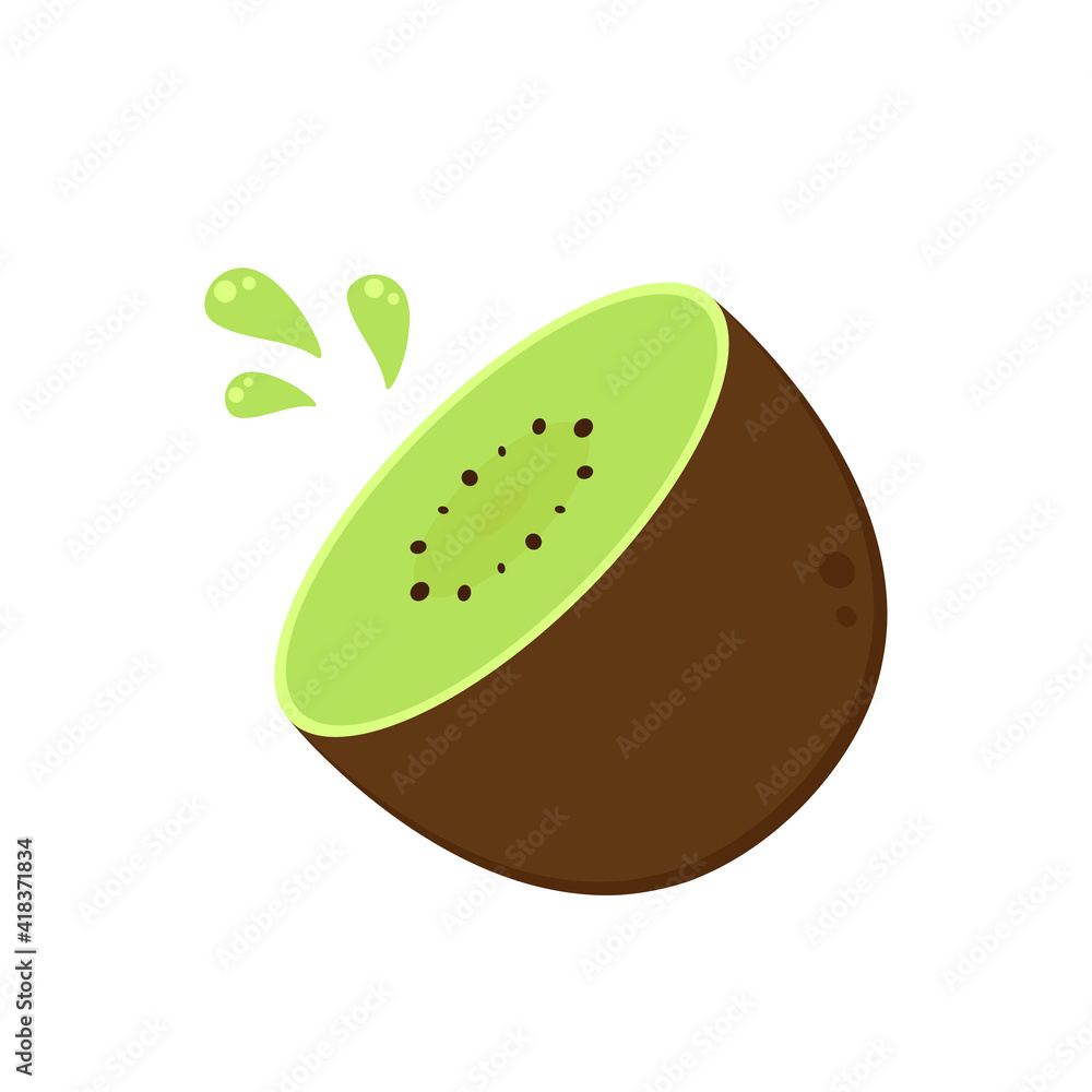 Kiwi on white background. Kiwi vector. Kiwi logo design. Kiwi on white background. Kiwi vector. Kiwi logo design.