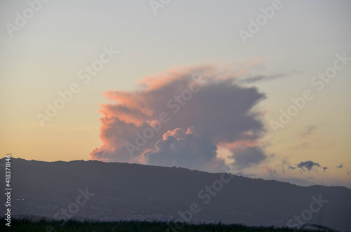 sunset from reunion island