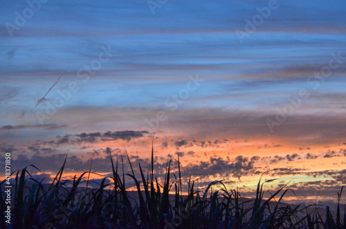sunset from reunion island