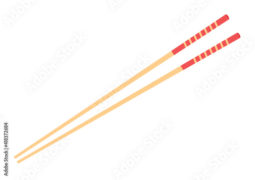 Chopsticks vector. Chopsticks on white background. 