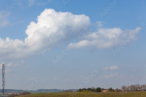 blue sky with white clouds