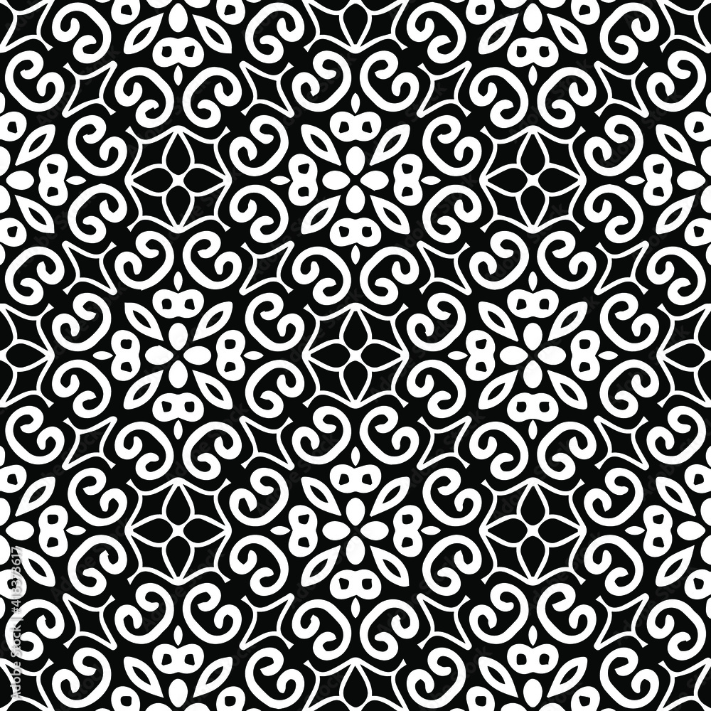 Geometric vector pattern with triangular elements. Seamless abstract ornament for wallpapers and backgrounds. Black and white patterns..
Geometric vector pattern with triangular elements. Seamless abstract ornament for wallpapers and backgrounds. Black and white patterns..