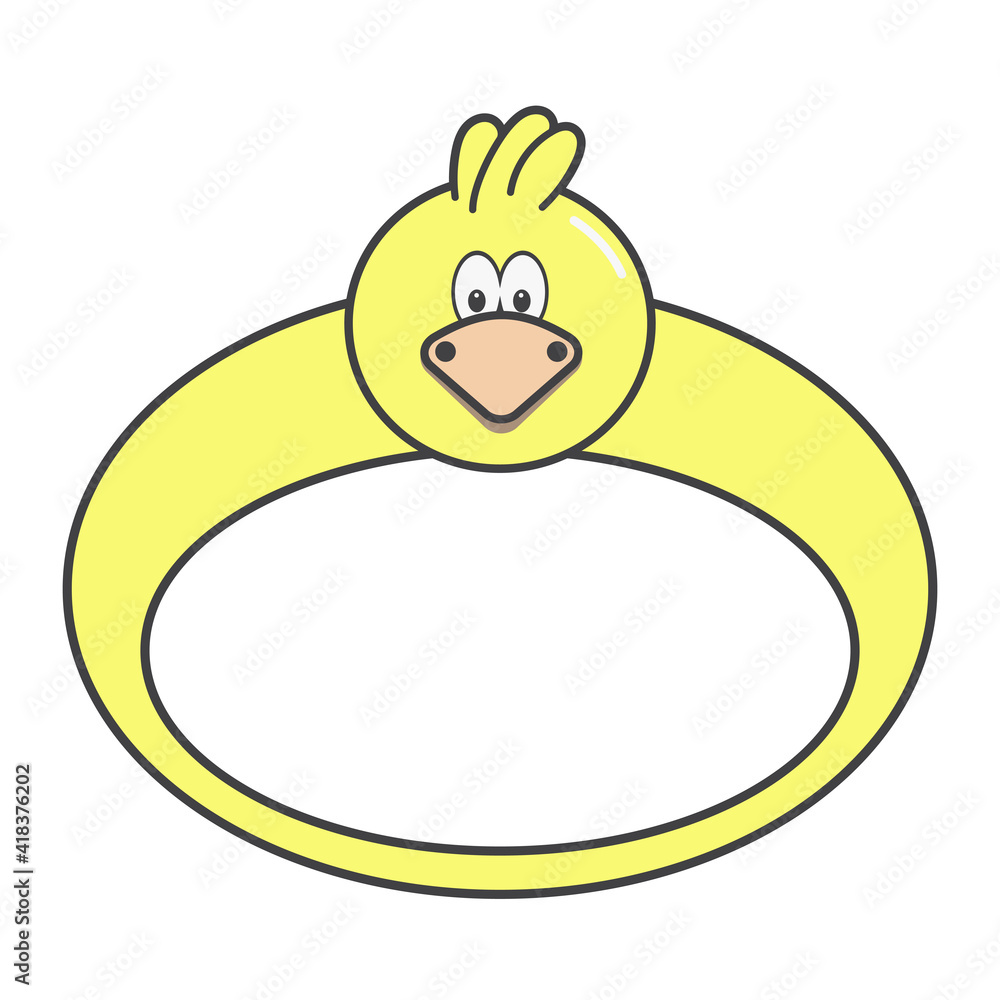 Children's photo framework. Vector illustration of chick. Children's photo framework. Vector illustration of chick.