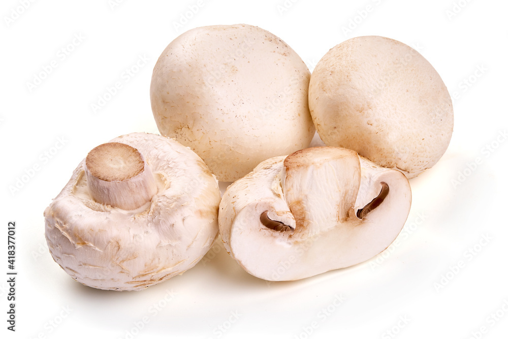 Champignons, close-up, isolated on white background. High resolution image Champignons, close-up, isolated on white background. High resolution image
