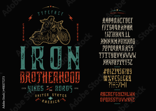 Font Iron Brotherhood Craft retro vintage typeface