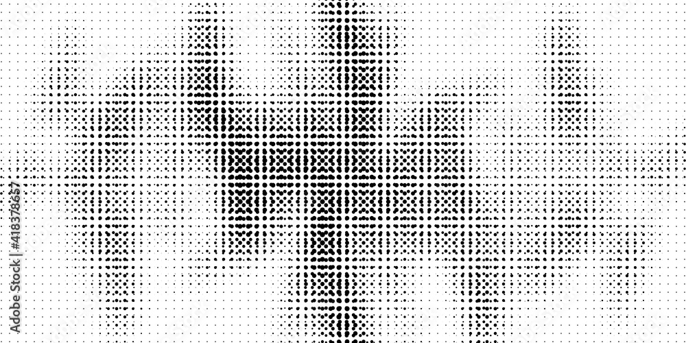 Fototapeta premium Halftone texture with geometric figures.