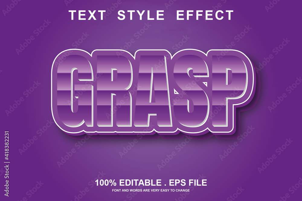 grasp text effect editable