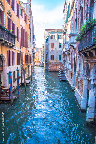 View between the canals of Venice, Italy