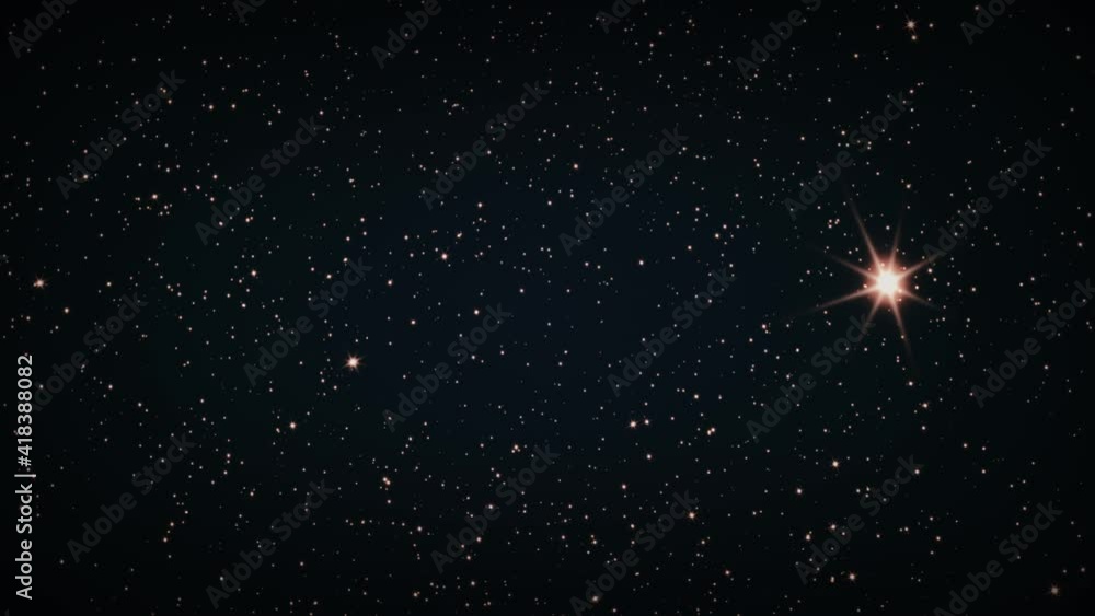 Abstract sky stars animation seamless loop on dark blue background. 4K 3D zoom and swirl rotation of camera angel. Starry night with starlight sparkles twinkling and blinking moving in universe space. Abstract sky stars animation seamless loop on dark blue background. 4K 3D zoom and swirl rotation of camera angel. Starry night with starlight sparkles twinkling and blinking moving in universe space.