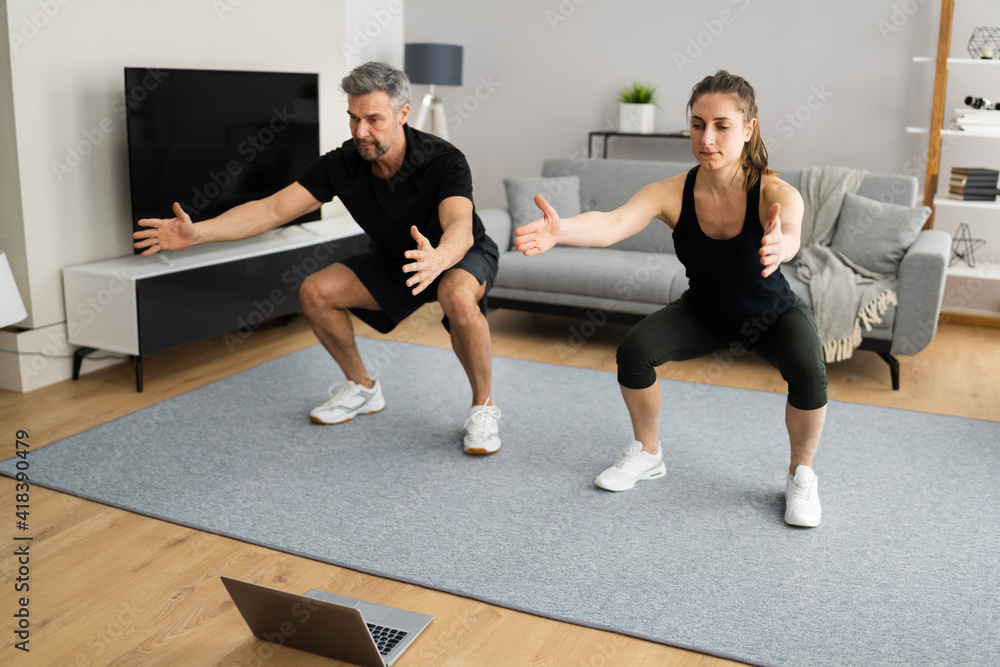 Obraz premium Online TV Home Fitness Workout
