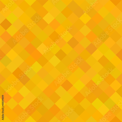 Pixel squares in orange shades. Seamless pattern.