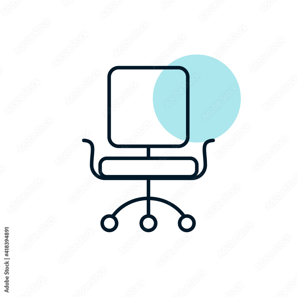 Office Chair outline icon. Business sign Office Chair outline icon. Business sign