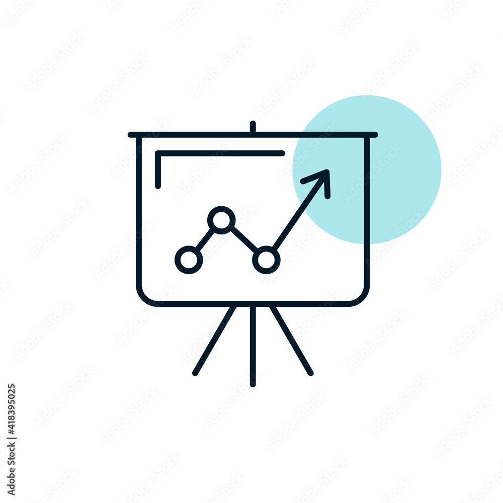Flip-chart outline icon. Business sign Flip-chart outline icon. Business sign