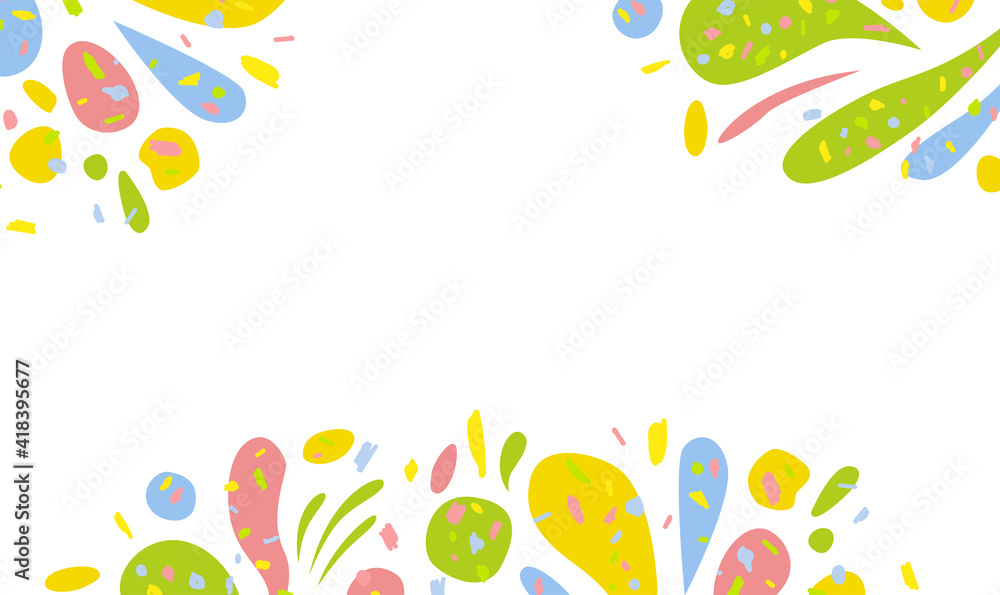 Multicolored abstract spots. Colored vector illustration on white