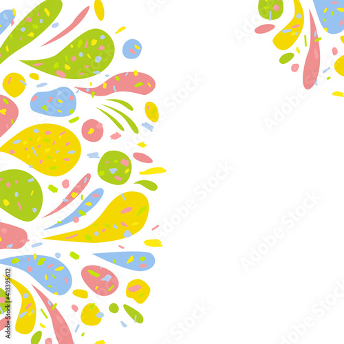 Multicolored abstract spots. Colored vector illustration on white