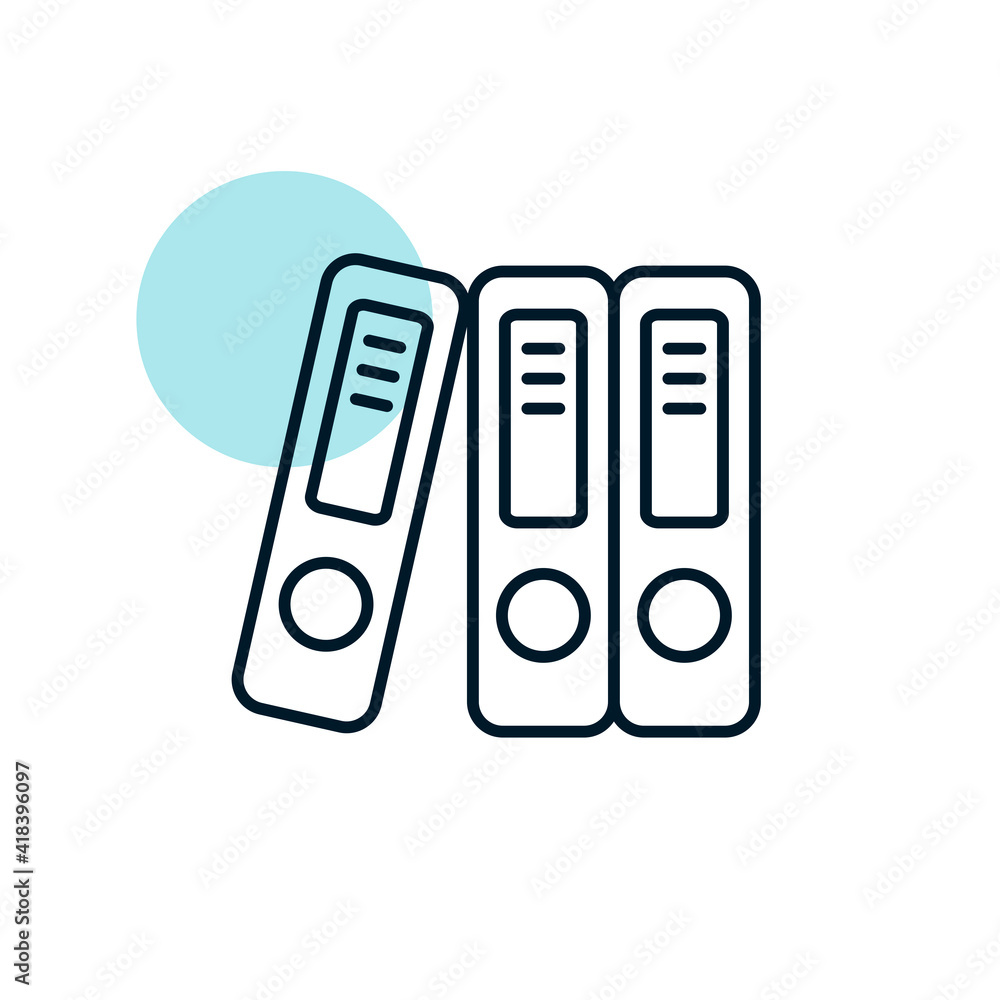 File Folder outline icon. Workspace sign File Folder outline icon. Workspace sign