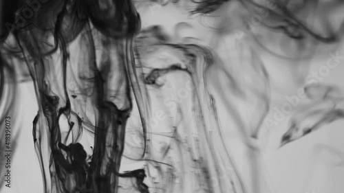 Abstract black white texture, liquid Painting, is an amazing organic background for visual effects and motion graphics