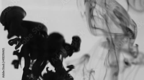 Abstract black white texture, liquid Painting, is an amazing organic background for visual effects and motion graphics