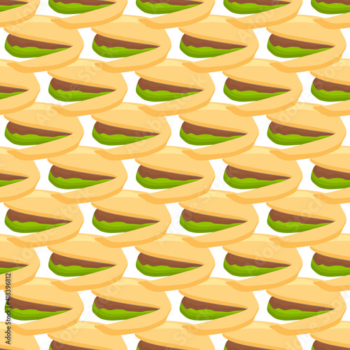 Illustration on theme big pattern identical types pistachio