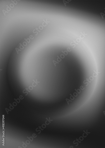 Circular monochrome gradient. Unusual minimalistic background. Cover design, banner. EPS vector.