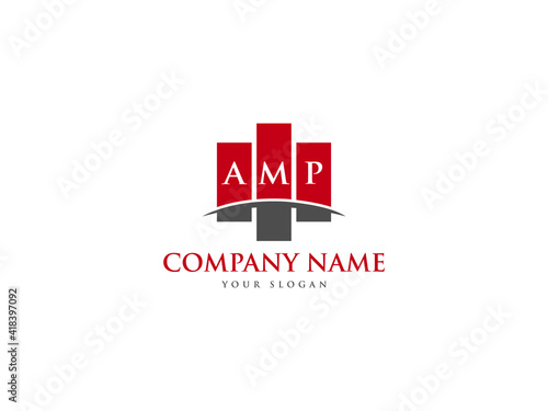 AMP Logo Letter Design For Business