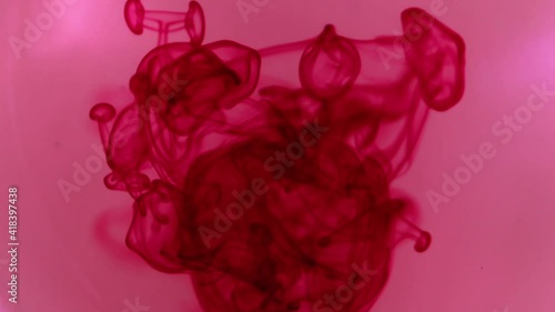 Abstract red texture, Blood in water,  liquid painting, is an amazing organic background for visual effects and motion graphics