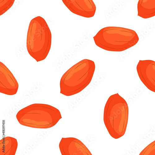 Illustration on theme big pattern identical types peanut