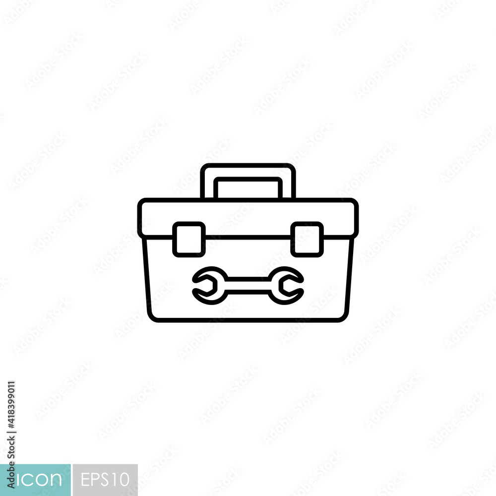 Tolbox vector icon. Construction, repair sign Tolbox vector icon. Construction, repair sign