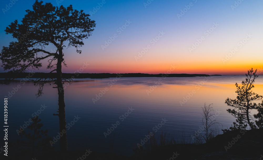 Scenic view of sunset against sky