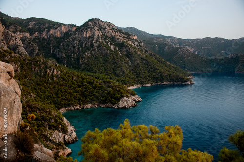 magnificent view of Kabak Valley from hill on Lycian Way © fesenko