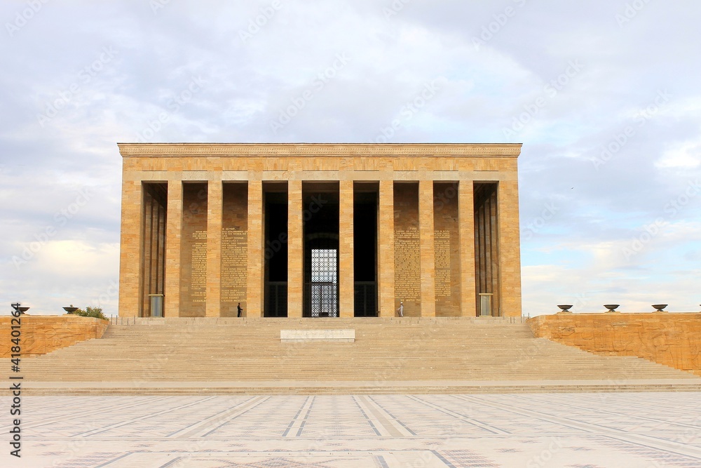 Anitkabir - mausoleum of Mustafa Kemal Ataturk, the first Turkish president, in the capital of Turkey - Ankara