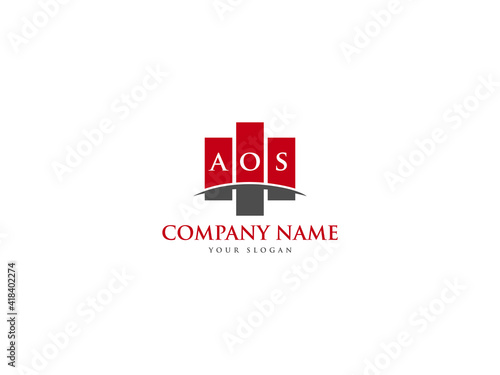 Letter AOS Logo Icon Design For Kind Of Use photo