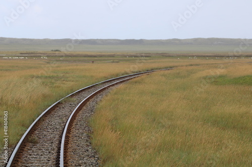 Wangerooge island train tracks   Gleise der Inselbahn auf Wangerooge