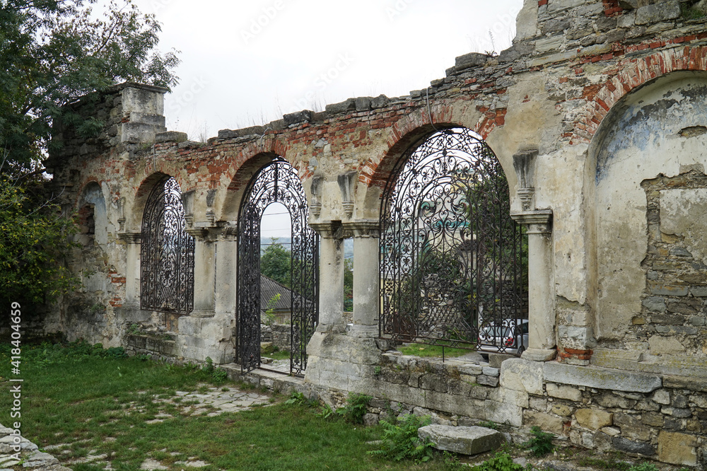 Ruins of the Cathedral of the Armenian Church of St. Nicholas in the city of Kamianets-Podilskyi