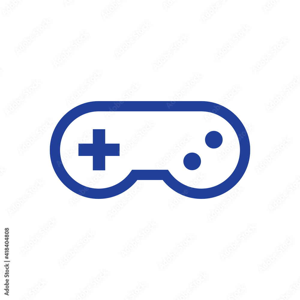 Joystick videogame controller. Gamer controlling device vector icon. Joystick videogame controller. Gamer controlling device vector icon.