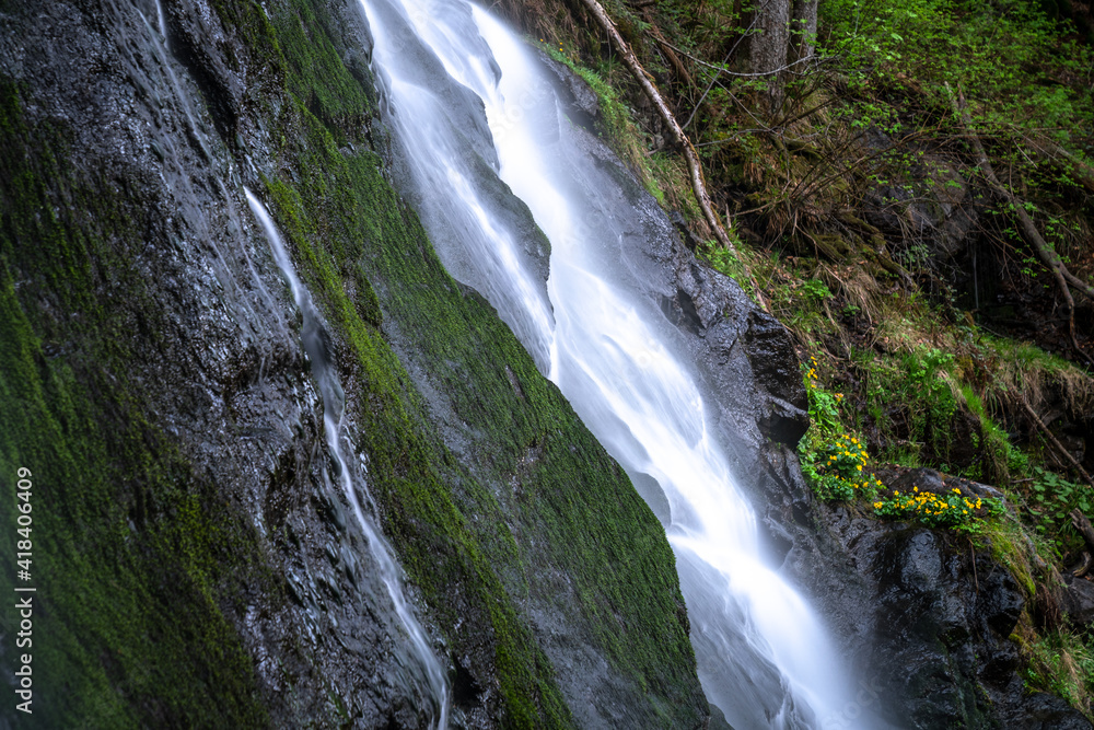 A small waterfall in an hidden place in black forrest