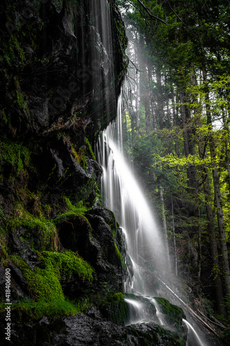 A small waterfall in an hidden place in black forrest - germany