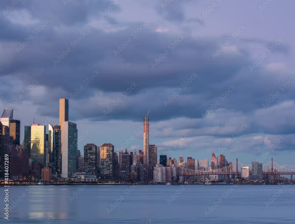 Day to night timelapse with manhattan view Day to night timelapse with manhattan view