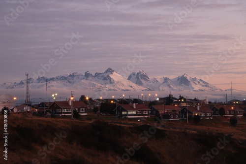 Sunset in Ushuaia, Tierra del Fuego.