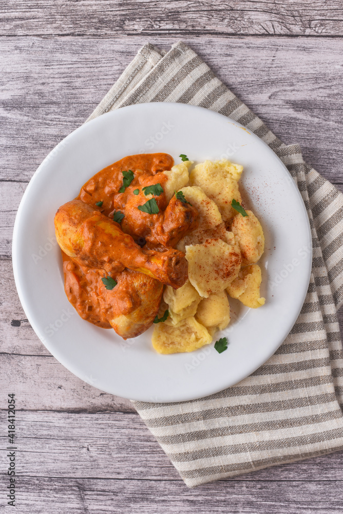 Paprika chicken with dumplings Paprika chicken with dumplings