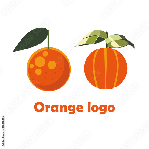 Orange logo with stylized oranges