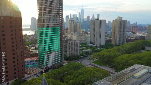 Pan Aerial Shot of Downtown Brooklyn and Cadman Plaza Park - Part 2 photo