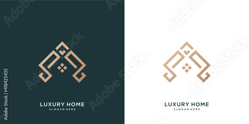 Minimalist elegant home design logo inspiration