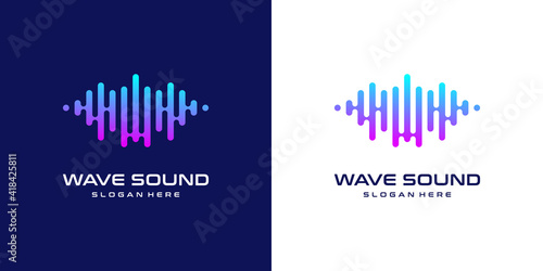 Music wave logo design inspiration